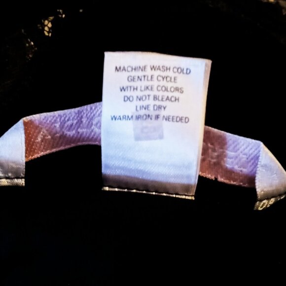 Victoria's Secret Black Lace & Silk Semi-sheer Mesh Babydoll Chemise Lingerie - Picture 16 of 16